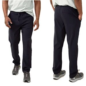 Copper & Oak Elastic File Tech Jogger Pants for Men in Black